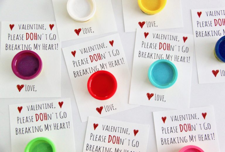 Play Doh Valentine Card Free Printable - Smashed Peas &amp; Carrots